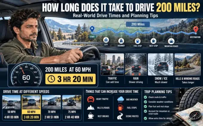 Planning a 200-mile drive