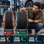235 tire fitment on a 6-inch wheel compared with a wider rim