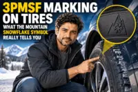 3PMSF mountain snowflake symbol on a tire