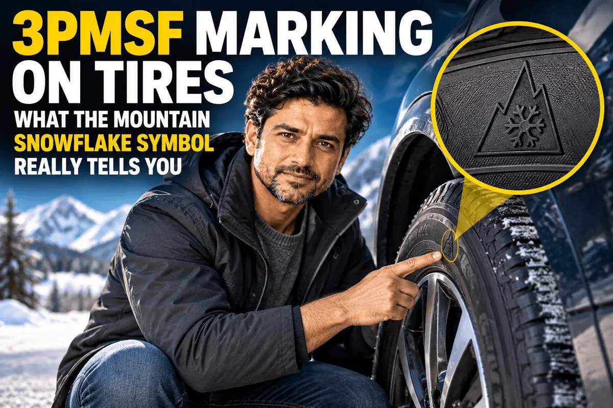 3PMSF mountain snowflake symbol on a tire