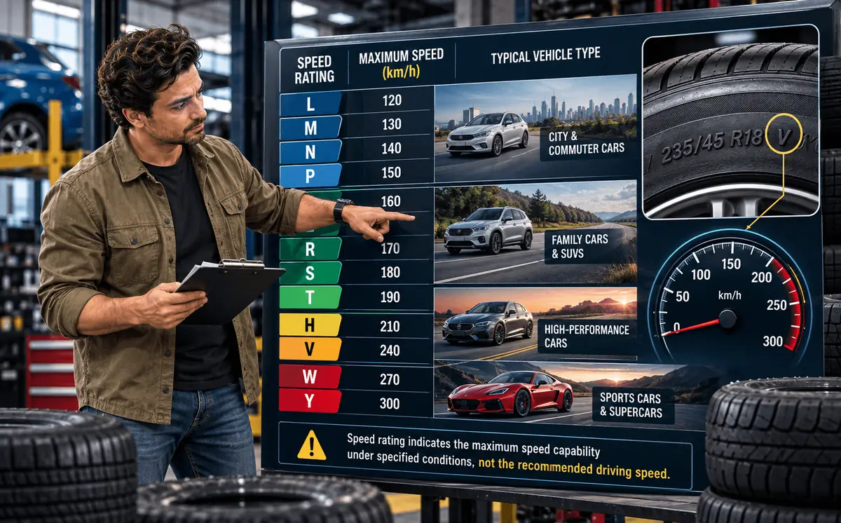 Tire speed rating chart