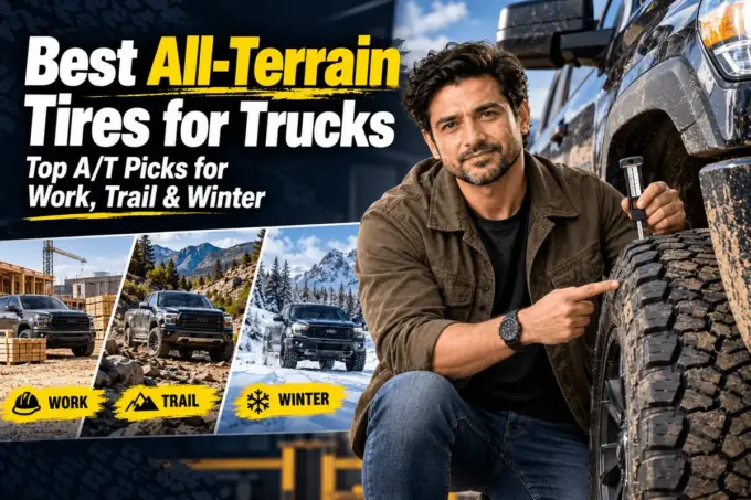 All-terrain tires on a truck