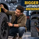 Larger tires on a truck without a lift kit