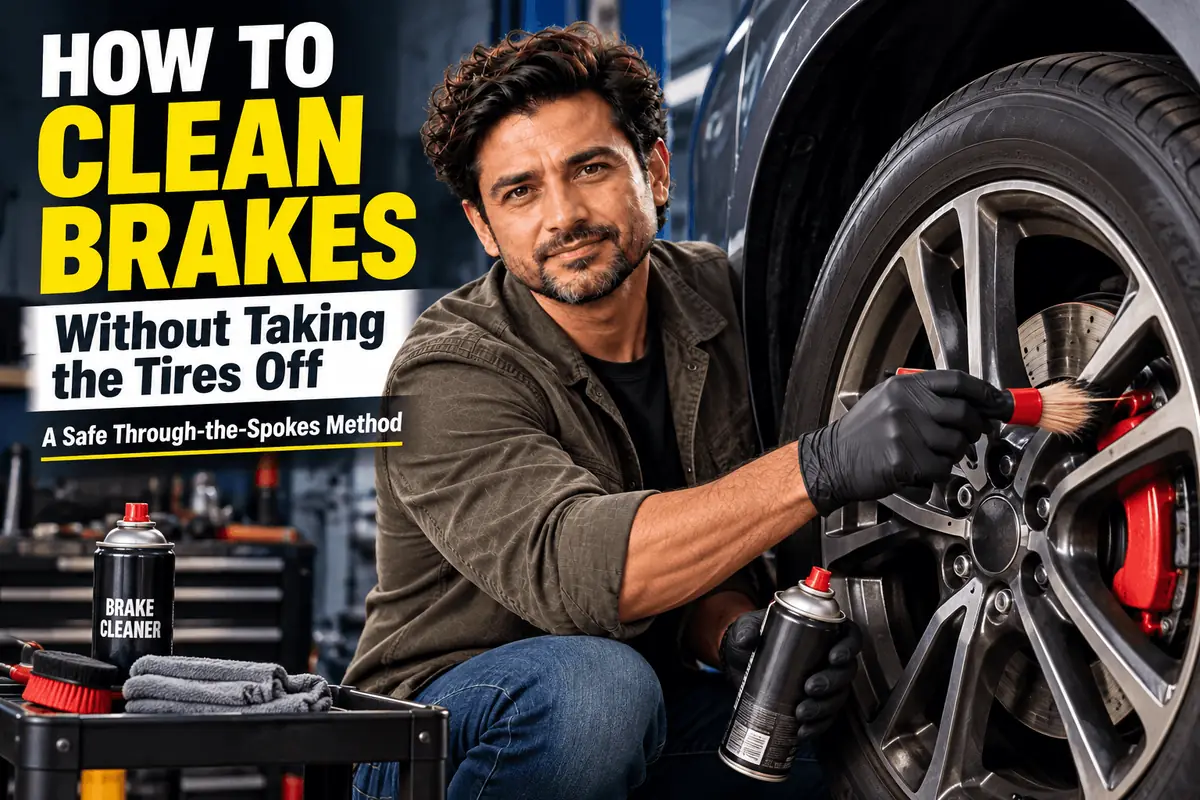 Cleaning brakes through the wheel spokes