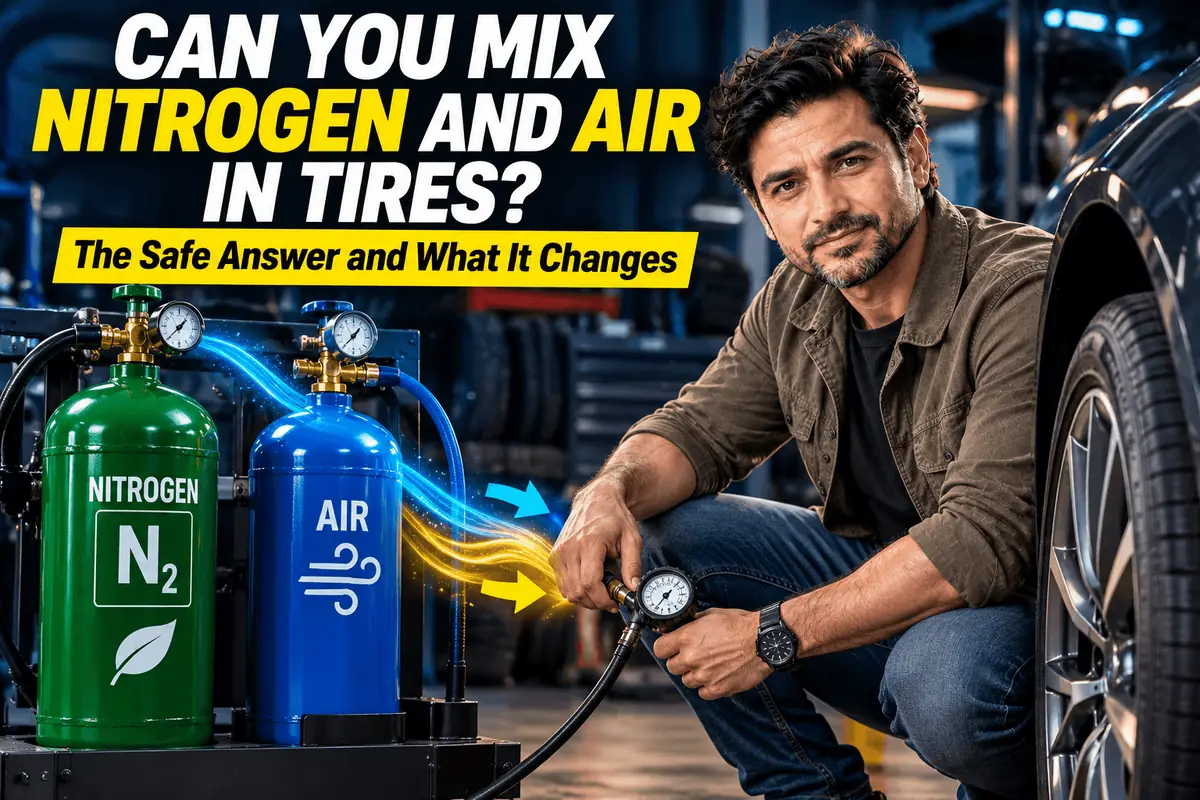Filling tires with nitrogen and air