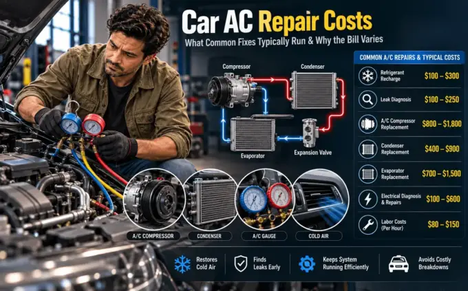 Car AC repair costs