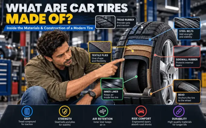 Inside a car tire: materials and construction