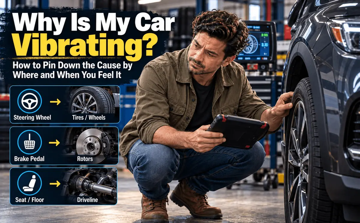 Diagnosing car vibrations in a garage