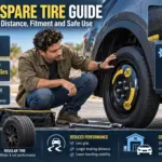 Donut spare tire on a car