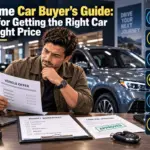First-time car buyer at a dealership