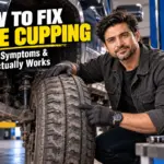 Cupped tire tread wear