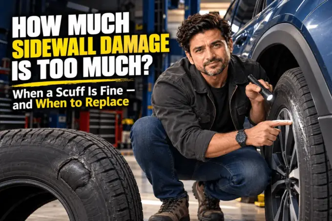 Tire sidewall damage