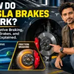 Tesla regenerative and friction brakes