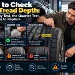 Checking tire tread depth