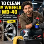 Cleaning alloy wheels with WD-40