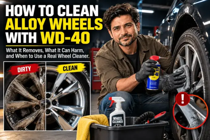 Cleaning alloy wheels with WD-40