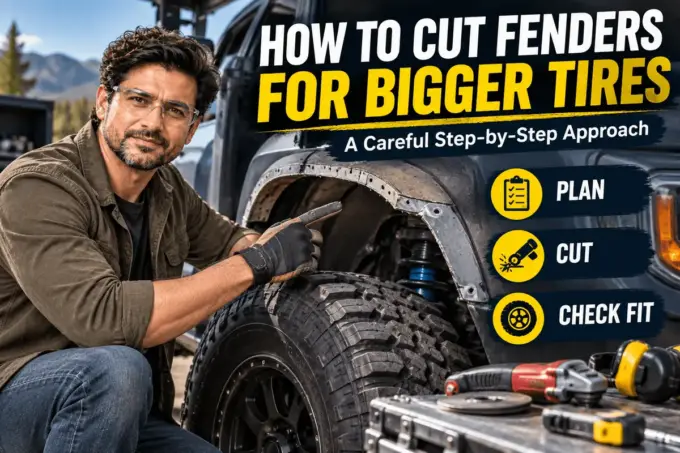 Trimming truck fenders for bigger tires