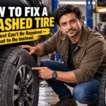 Slashed tire