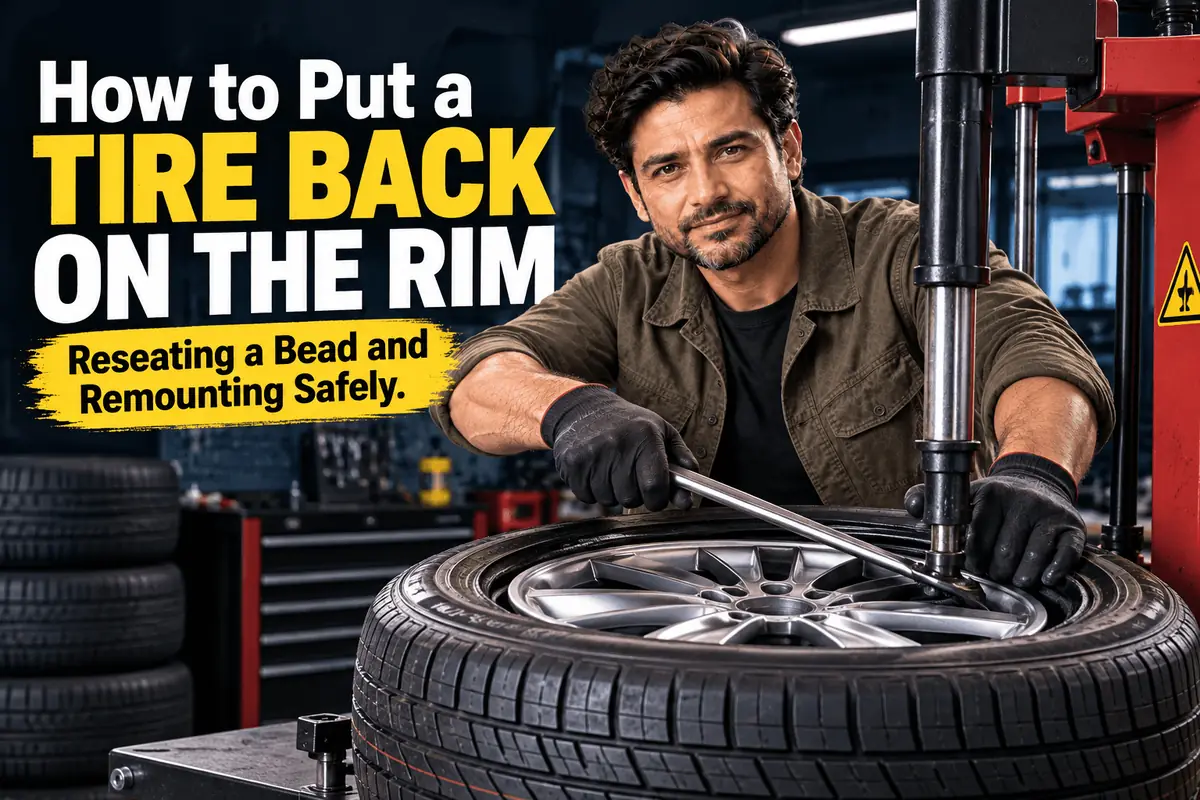Reseating a tire bead on a rim