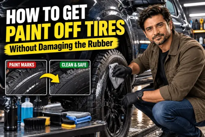 Removing paint from a tire