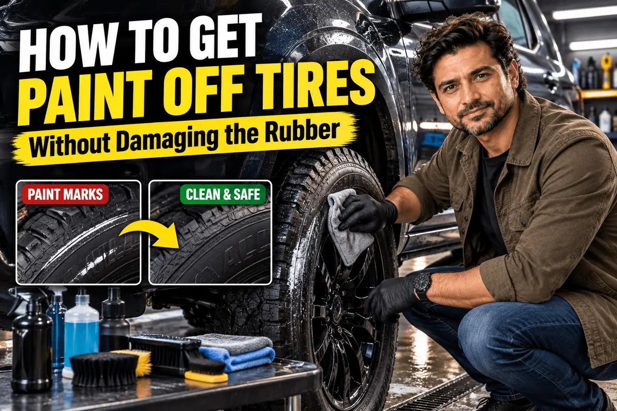 Removing paint from a tire