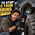 Tire rubbing against a wheel well