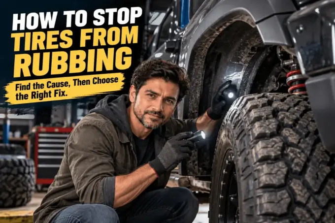Tire rubbing against a wheel well