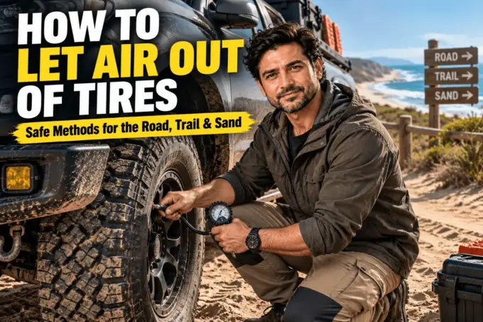 Letting air out of tires for off-road driving