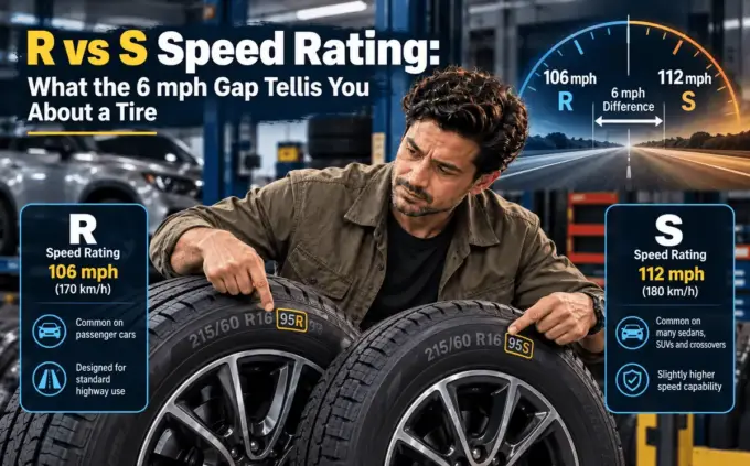 R and S tire speed ratings compared