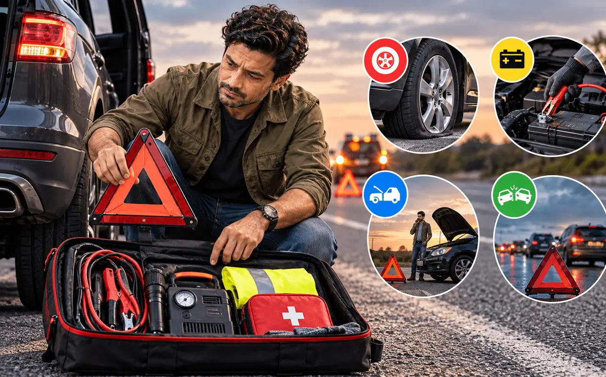 Roadside emergency kit
