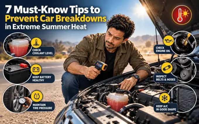 Car maintenance in summer heat