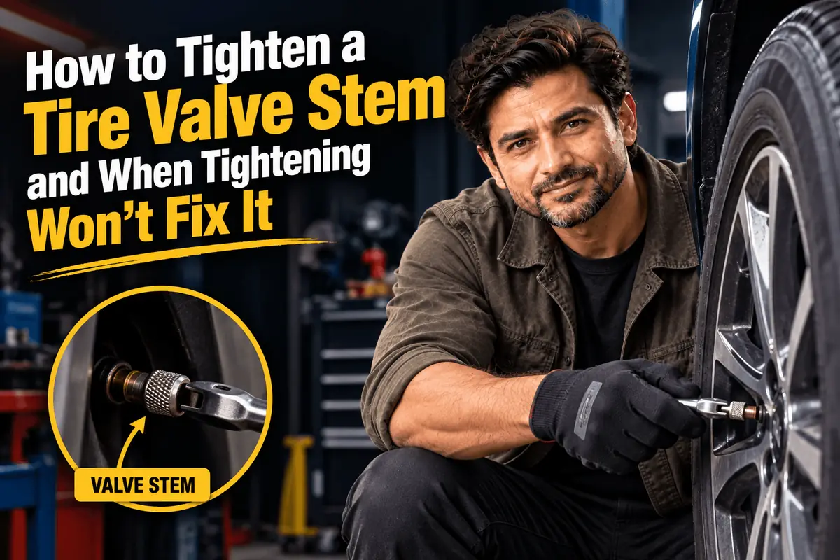 Tightening a tire valve stem