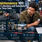 Basic tire maintenance in a workshop