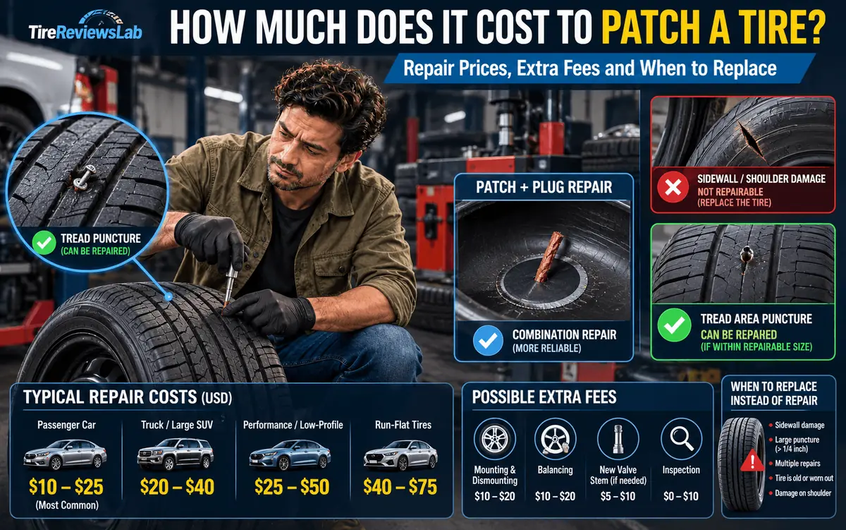 Tire patch repair and costs