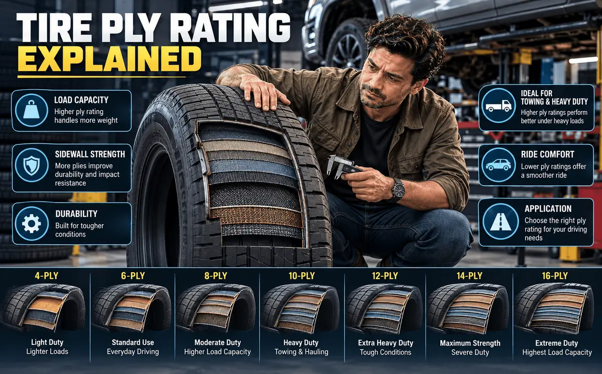Tire ply rating and load range explained