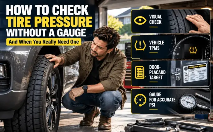 Checking tire pressure