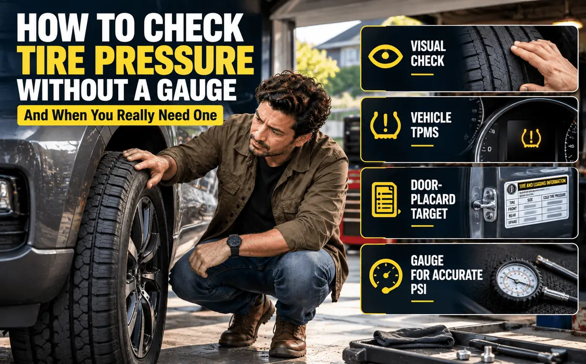 Checking tire pressure