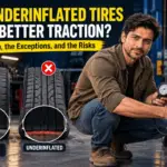 Underinflated tire and traction