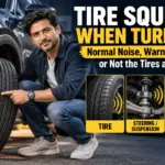 Tire squeal while turning