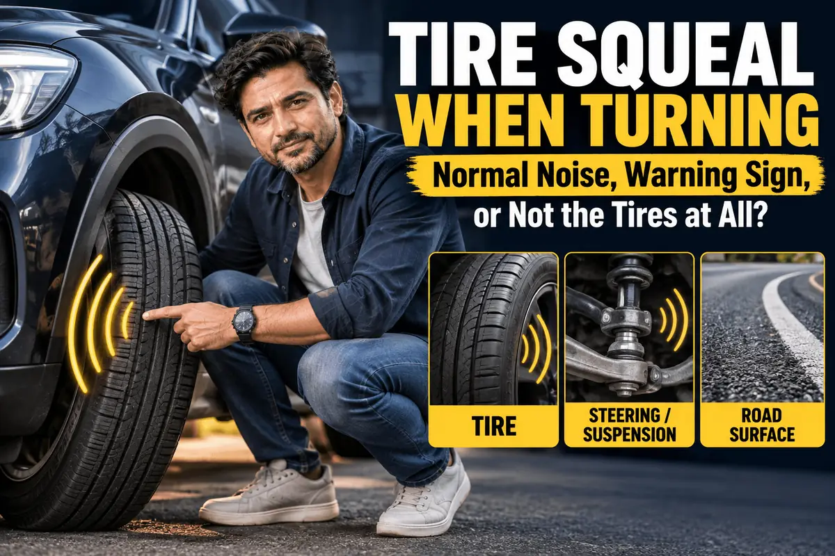 Tire squeal while turning