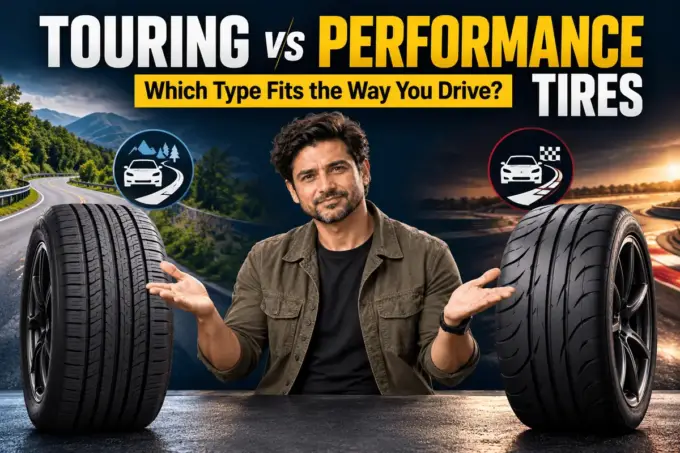 Touring and performance tires compared