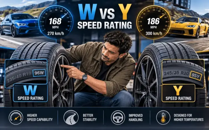 W and Y speed rating tires for high-performance cars