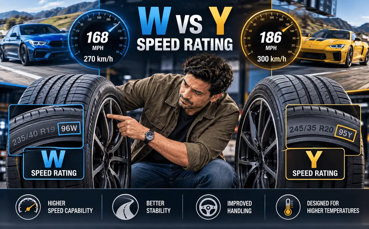 W and Y speed rating tires for high-performance cars