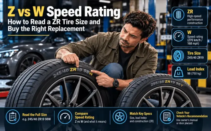 Z and W speed rating tires compared