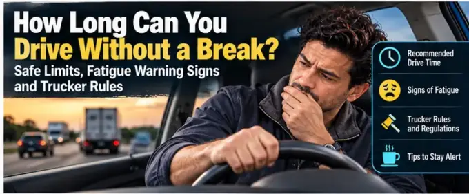 Driver fatigue and rest breaks on long drives